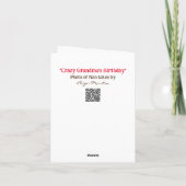 おもしろい熱狂するおばあちゃんの誕生日 カード (裏面)