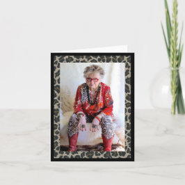 おもしろい熱狂するおばあちゃんの誕生日 カード