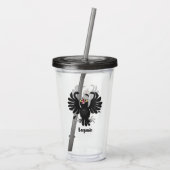 おもしろい熱狂するイラストレーション アクリルタンブラー (裏面)