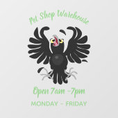 おもしろい熱狂するイラストレーション ウィンドウサイン (シート)