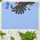 おもしろい熱狂するイラストレーション キッチンタオル (折り畳み)