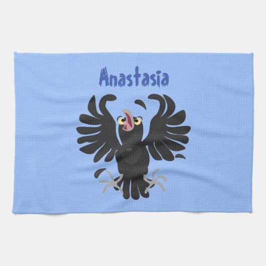 おもしろい熱狂するイラストレーション キッチンタオル (横)