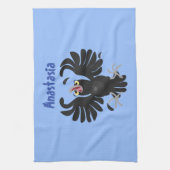 おもしろい熱狂するイラストレーション キッチンタオル (縦)