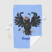 おもしろい熱狂するイラストレーション ゴルフタオル (インサイチュ)