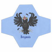 おもしろい熱狂するイラストレーション サッカーボール (フラット)