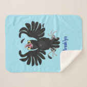 おもしろい熱狂するイラストレーション シェルパブランケット (正面(横))