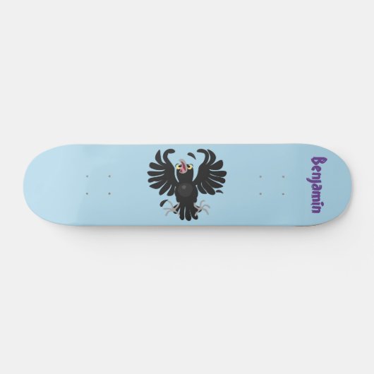 おもしろい熱狂するイラストレーション スケートボード (横)