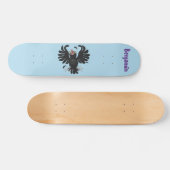 おもしろい熱狂するイラストレーション スケートボード (横)