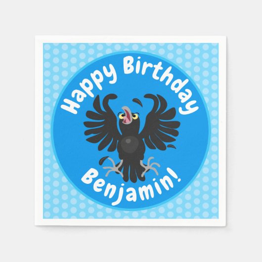 おもしろい熱狂するイラストレーション スタンダードカクテルナプキン (正面)