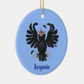 おもしろい熱狂するイラストレーション セラミックオーナメント (右)