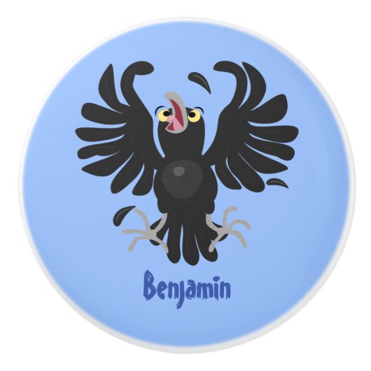 おもしろい熱狂するイラストレーション セラミックノブ (正面)