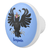 おもしろい熱狂するイラストレーション セラミックノブ (右)