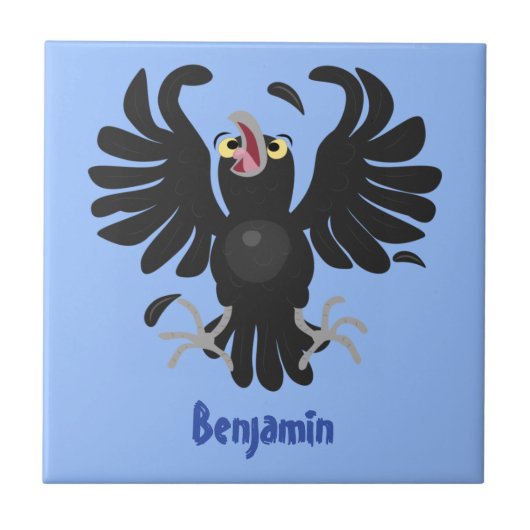 おもしろい熱狂するイラストレーション タイル (正面)