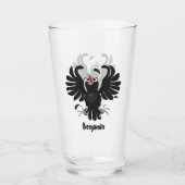 おもしろい熱狂するイラストレーション タンブラーグラス (正面)