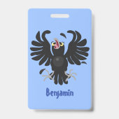 おもしろい熱狂するイラストレーション バッジ (裏面)