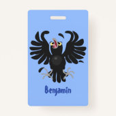 おもしろい熱狂するイラストレーション バッジ (正面)