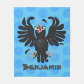 おもしろい熱狂するイラストレーション フリースブランケット (正面)