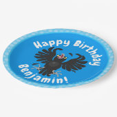 おもしろい熱狂するイラストレーション ペーパープレート (アングル)