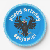 おもしろい熱狂するイラストレーション ペーパープレート (正面)