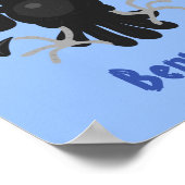 おもしろい熱狂するイラストレーション ポスター (角)