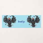 おもしろい熱狂するイラストレーション ヨガマット (裏面(横))