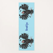 おもしろい熱狂するイラストレーション ヨガマット (正面)