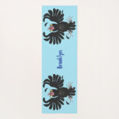 おもしろい熱狂するイラストレーション ヨガマット (裏面)