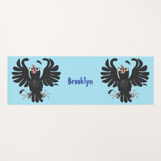 おもしろい熱狂するイラストレーション ヨガマット (正面(横))