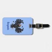 おもしろい熱狂するイラストレーション ラゲッジタグ (正面横)