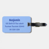 おもしろい熱狂するイラストレーション ラゲッジタグ (裏面横)