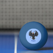 おもしろい熱狂するイラストレーション 卓球ボール (ネット)