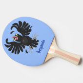 おもしろい熱狂するイラストレーション 卓球ラケット (横)