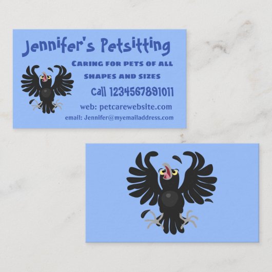 おもしろい熱狂するイラストレーション 名刺 (正面/裏面)