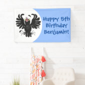 おもしろい熱狂するイラストレーション 横断幕 (インサイチュ)