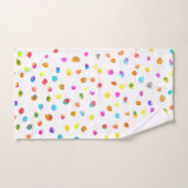 おもしろい熱狂するカラフル水玉模様陽気 バスタオルセット (ハンドタオル)