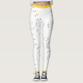 おもしろい熱狂するチキン走! | イエローチポップ・アートのックプリント レギンス (正面)