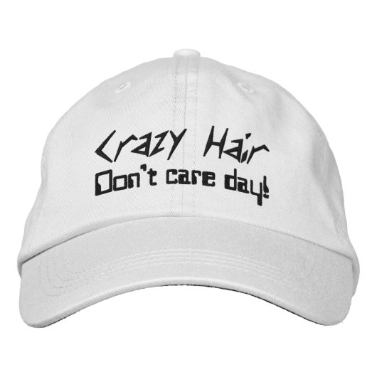 おもしろい熱狂するヘアは日気にない 刺繍入りキャップ (正面)