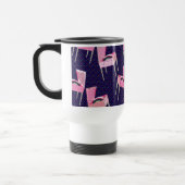 おもしろい熱狂するレトロパターン(の模様が)ある50位記録選手 トラベルマグ (左)