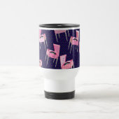 おもしろい熱狂するレトロパターン(の模様が)ある50位記録選手 トラベルマグ (中央)