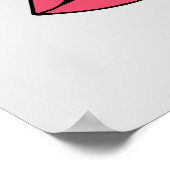 おもしろい熱狂する口紅の女性メイクアップ ポスター (角)