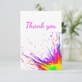 おもしろい爆破カラフル花火 サンキューカード (スタンド正面)