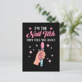 おもしろい爪、 ネイルテックEmlpoyee Manicure同僚 ポストカード (スタンド正面)