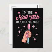 おもしろい爪、 ネイルテックEmlpoyee Manicure同僚 ポストカード (正面/裏面)