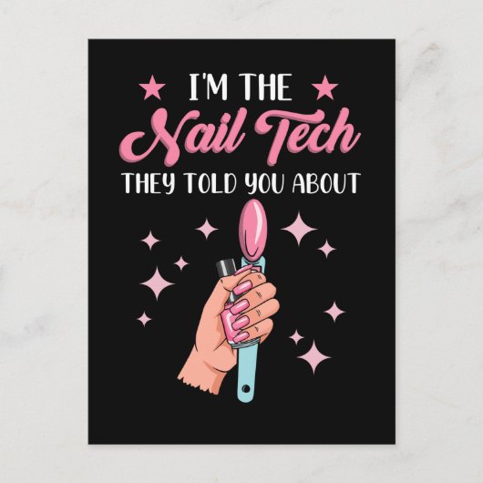 おもしろい爪、 ネイルテックEmlpoyee Manicure同僚 ポストカード (正面)