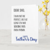 おもしろい父の日カード Dear Dad 引用 カード (黄色い花)