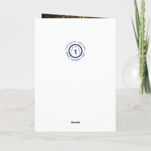 おもしろい父の日野球愛好家フォトマガジン カード (裏面)