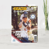 おもしろい父の日野球愛好家フォトマガジン カード (正面)