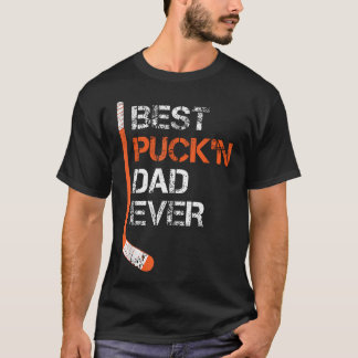 おもしろい父の日 ホッケー パパ 最高の パック パパ Tシャツ