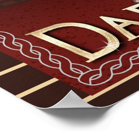 おもしろい父の日 |写真カスタムパパ ポスター (角)