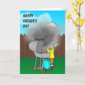 おもしろい父の日 – BBQ カード (黄色い花)